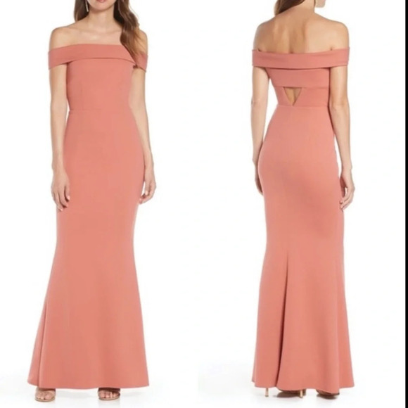 Katie May Dress Legacy Cut Out Off Shoulder Bridesmaid Maxi Size S NWT - Picture 16 of 16